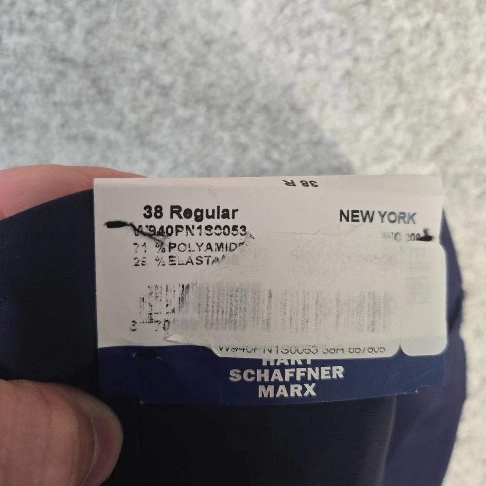 Hart Schaffner Marx Pants mens 38 New york fit active stretch fit to measure NEW